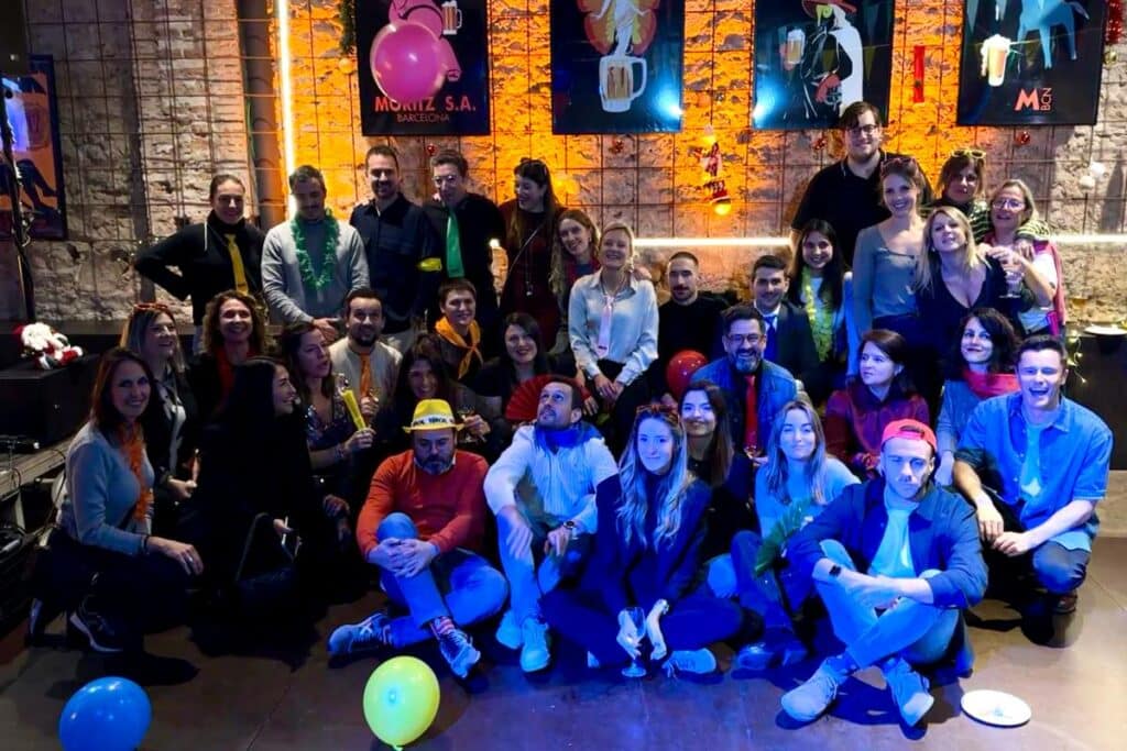 After navideño de Booking en Fábrica Moritz Barcelona